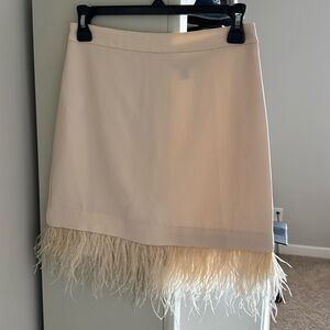 Ann Taylor feathered skirt